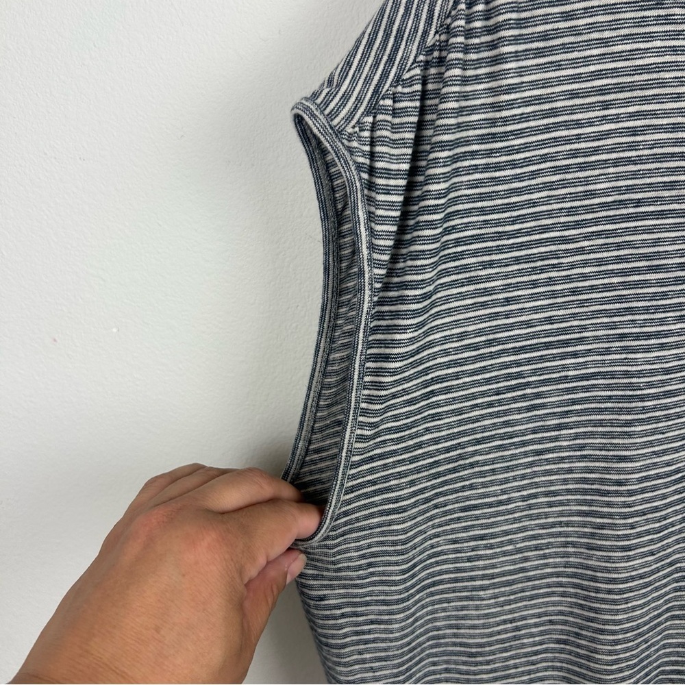 Prana Retrieve Romper stripe sleeveless jersey hem organic cotton one-piece - Picture 7 of 14